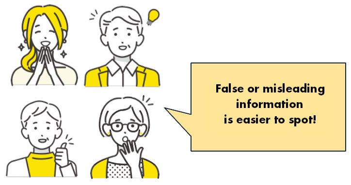 How OP helps users identify false or misleading information